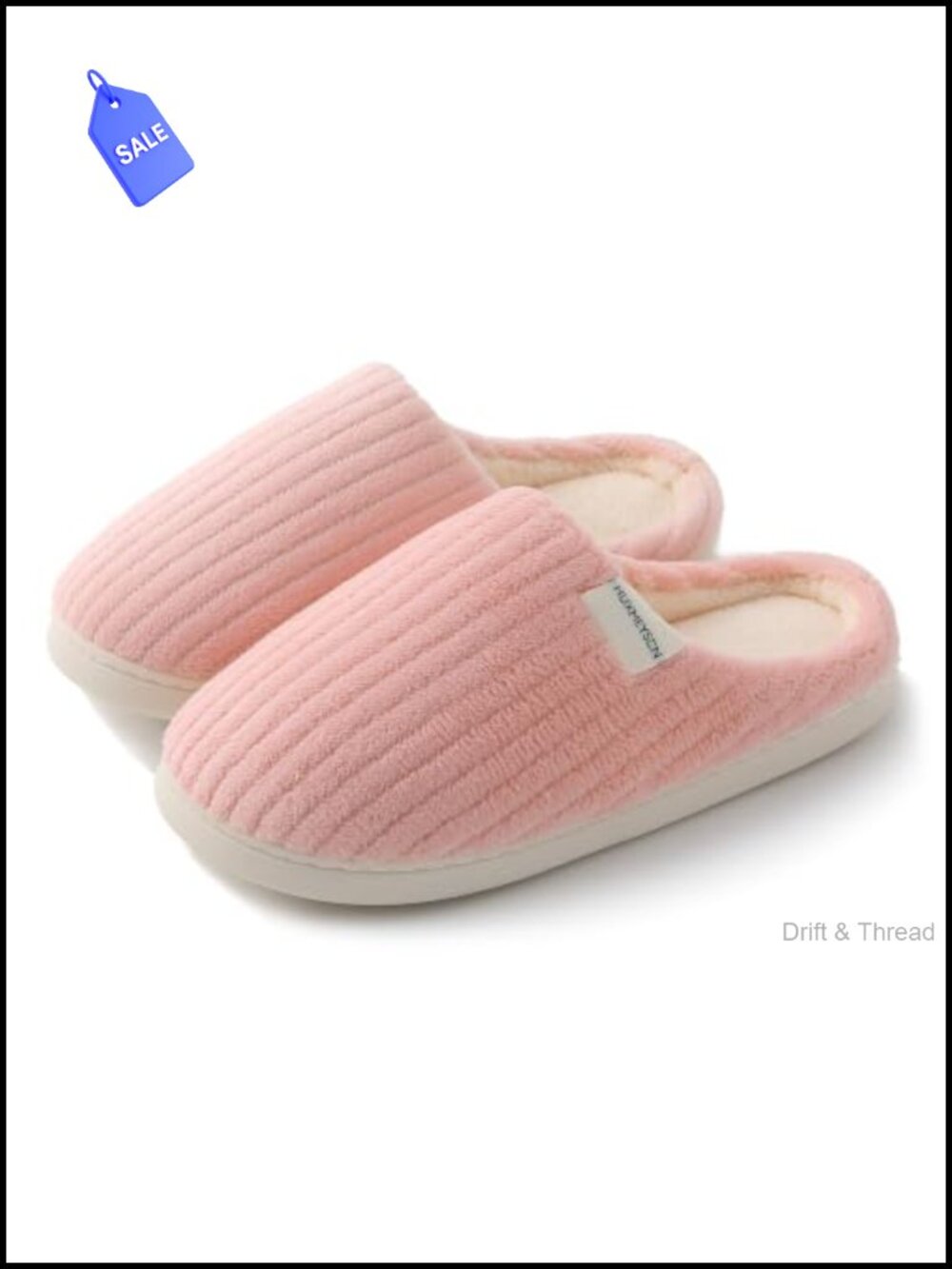 Warm Memory Foam Comfy House Slippers with Anti-Skid Rubber Sole